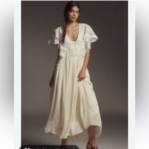 NWT retail$228 size XS Anthropologie. Elegant Cream Maxi dress